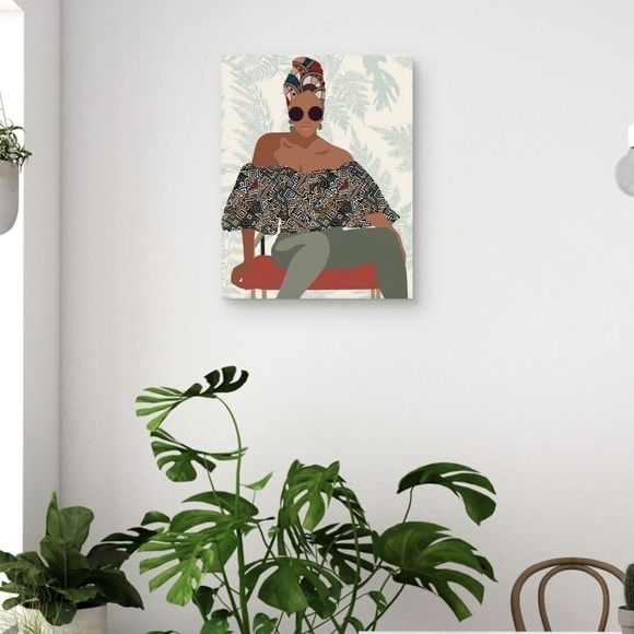 Pattern Panache III By Belle Maison Wrapped Canvas Art Print in Multicolor NWT - Picture 3 of 6